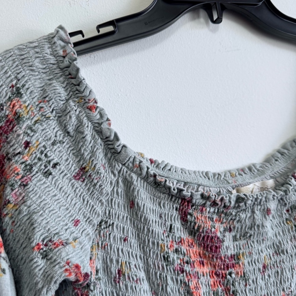 Rewind XL Boho Floral Smocked Bell Sleeve Top Cottagecore Romantic Fairy - Picture 3 of 6